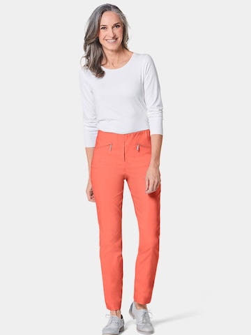 Goldner Slim fit Trousers 'LOUISA' in Orange