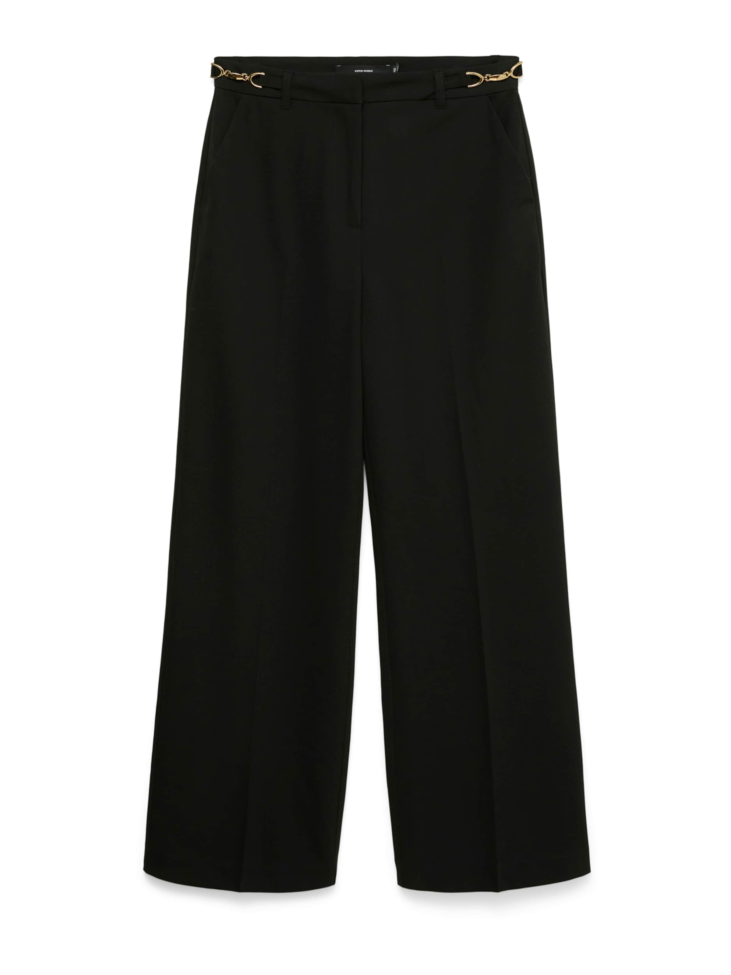 VERO MODA Wide leg Pleated Pants 'VMREESE' in Black: front
