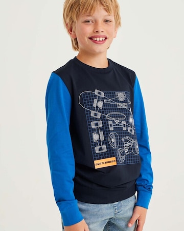 WE Fashion Shirt in Blauw: voorkant