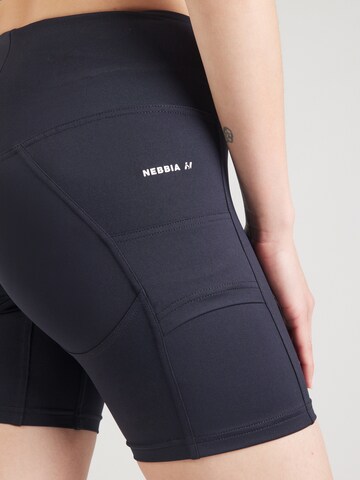 NEBBIA Skinny Spodnie sportowe 'ELITE 467' w kolorze czarny