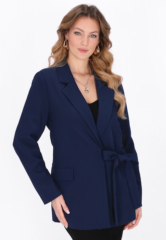 Blazer 'Festive' faina en bleu : devant