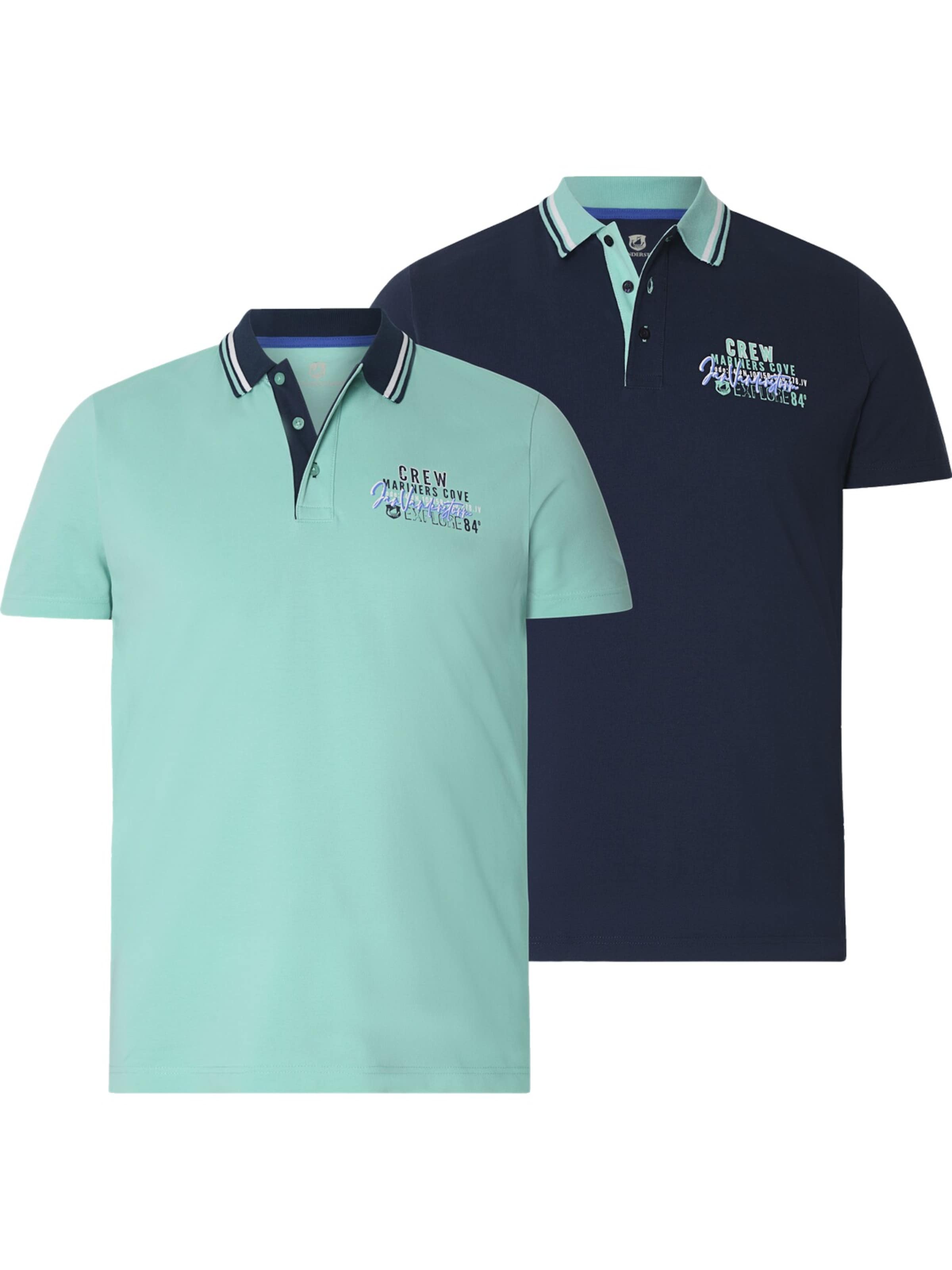 Jan Vanderstorm Poloshirt 'Teofil' in Blau: Vorderseite