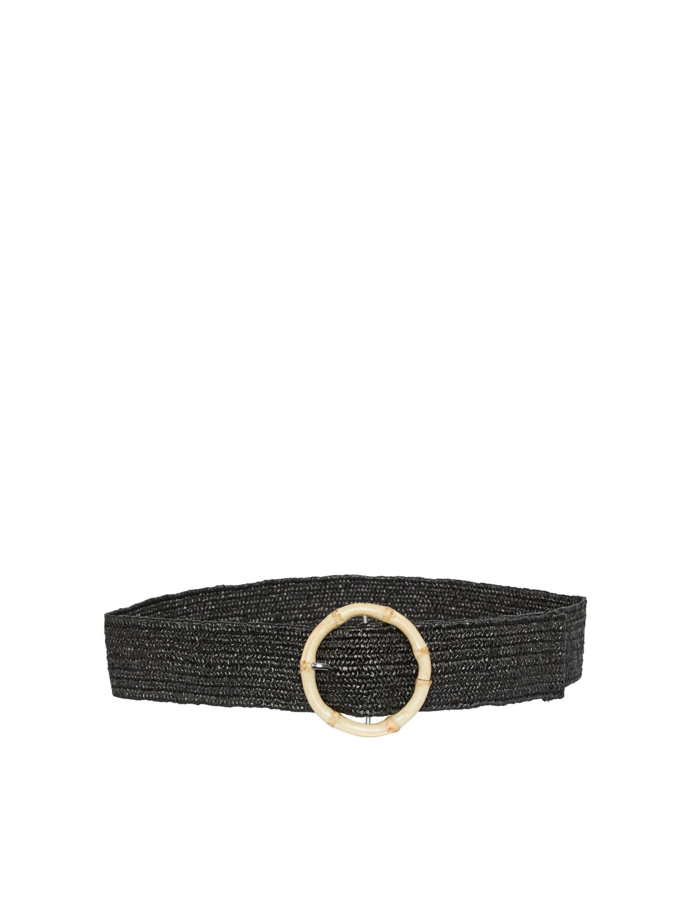 Ceinture PIECES en noir : devant