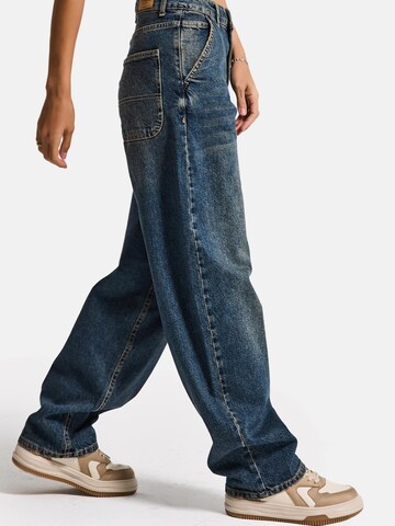 IT'S BASIC Loosefit Jeans 'Skater Mid Rise Jeans' in Blauw