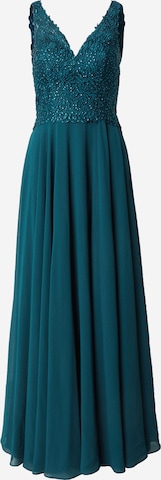 Robe de soirée mascara en vert : devant