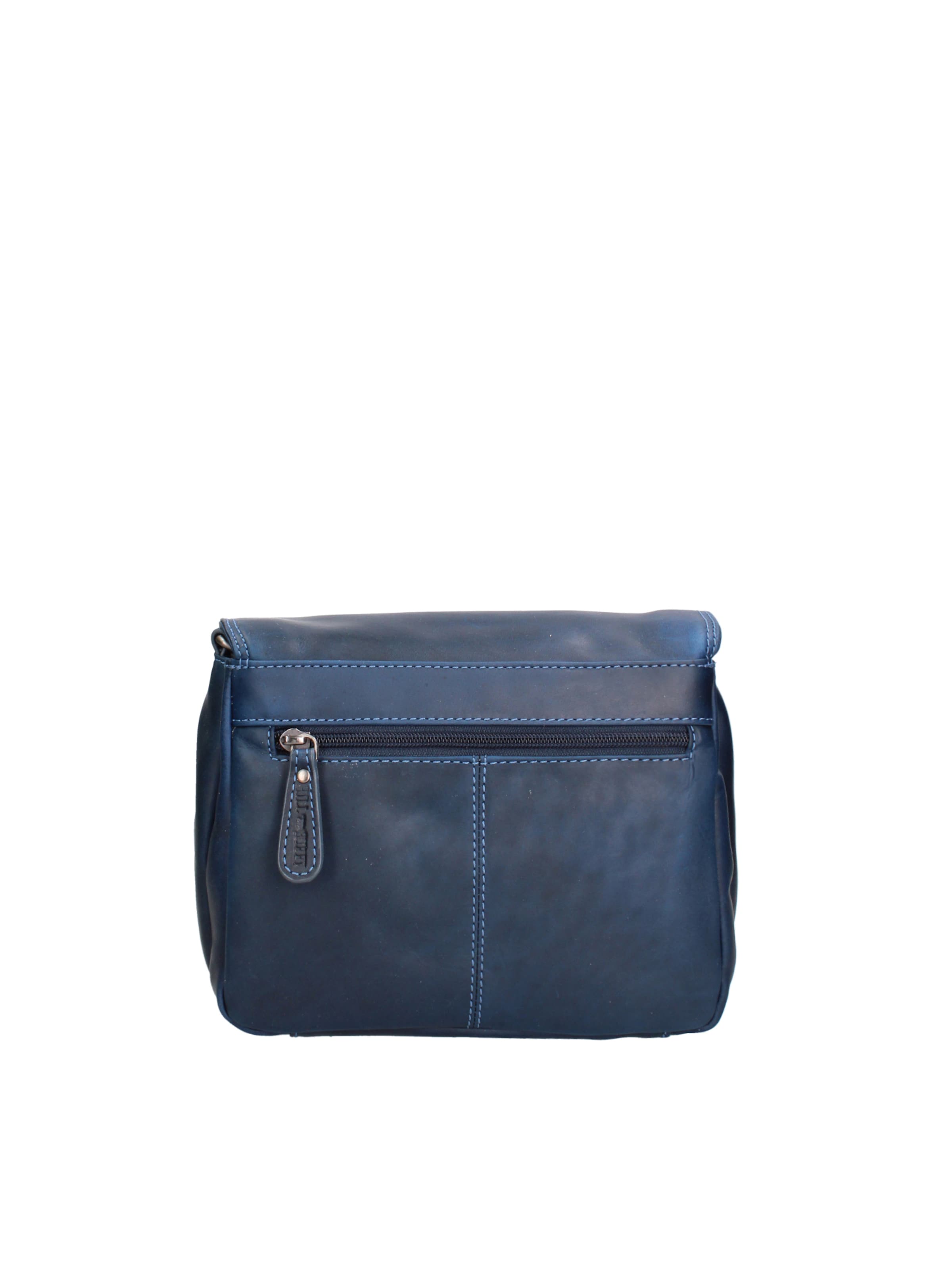 Borsa a tracolla 'Borsa a tracolla uomo vera pelle vitello ingrassato Hill Burry' di HILL BURRY in blu