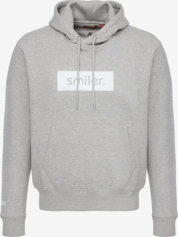 Sweat-shirt 'Happy' smiler. en gris : devant