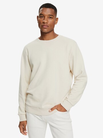 Sweat-shirt ESPRIT en beige : devant