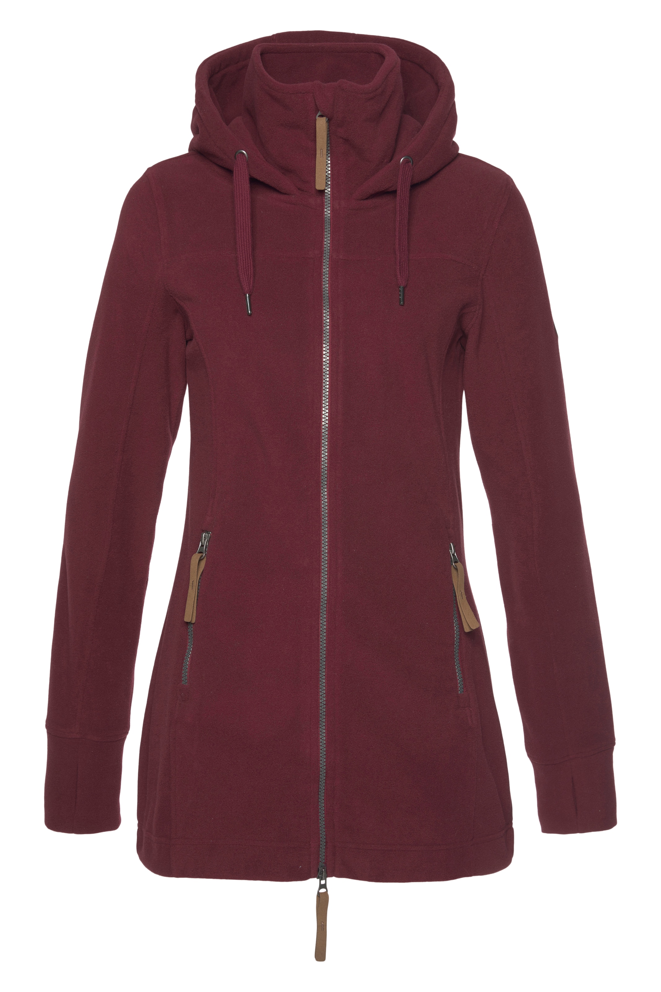 POLARINO Funktionsfleecejacke in Rot: Vorderseite