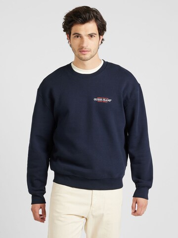 GUESS JEANS Sweatshirt in Blue: front