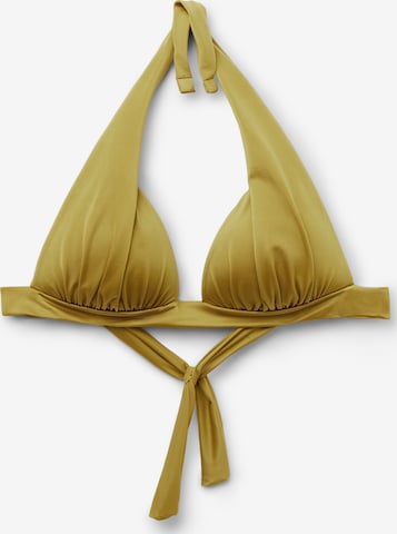 CALZEDONIA Bikini Top 'Shiny Satin' in Green: front