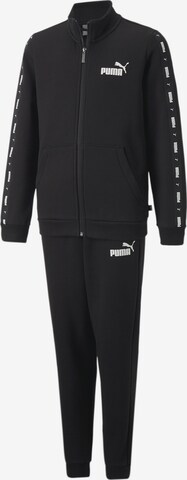 PUMA Jogginganzug in Schwarz: predná strana