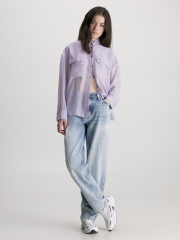 Calvin Klein Jeans Bluse in Lila