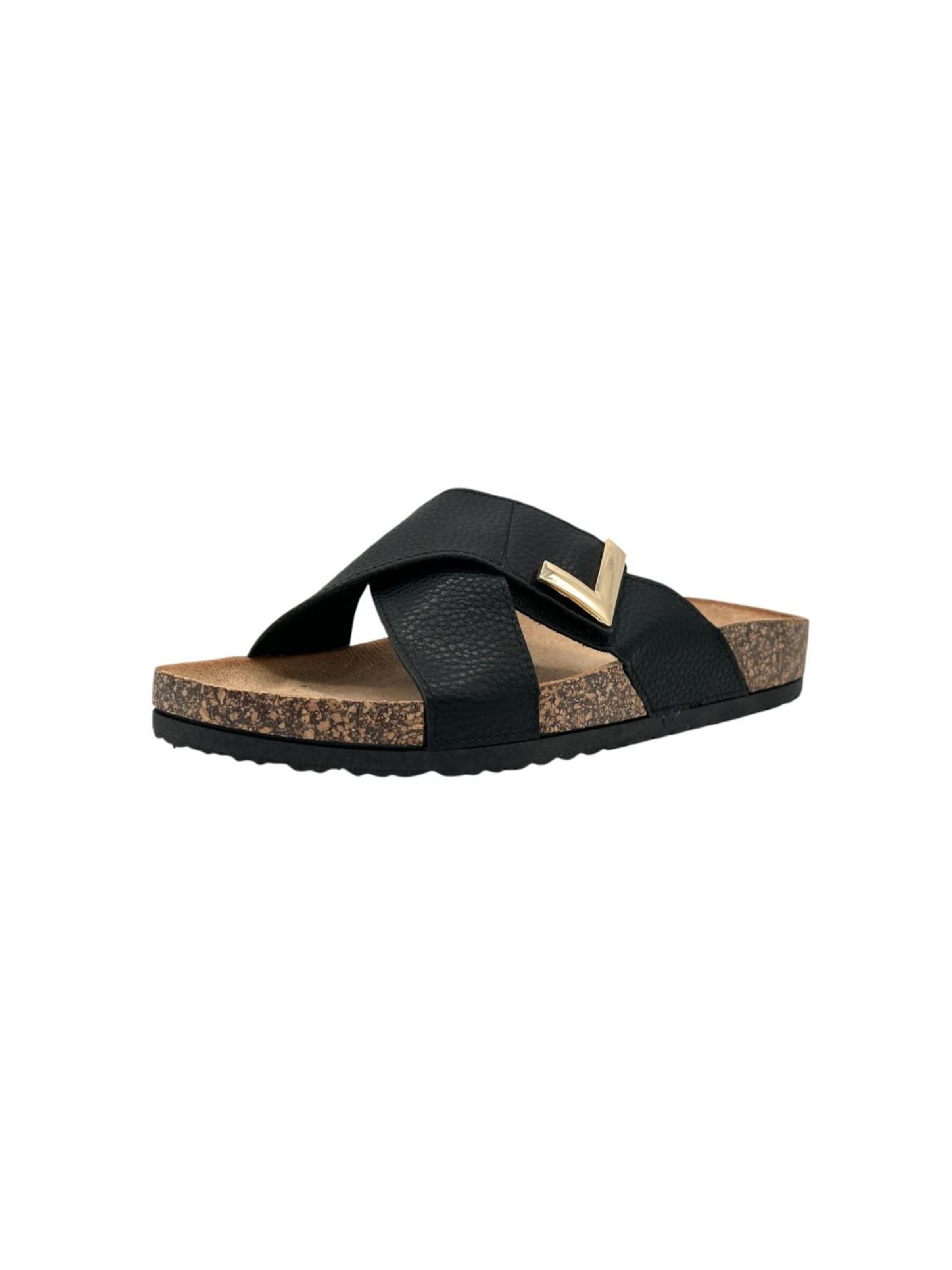 Nowaland Mules in Black: front