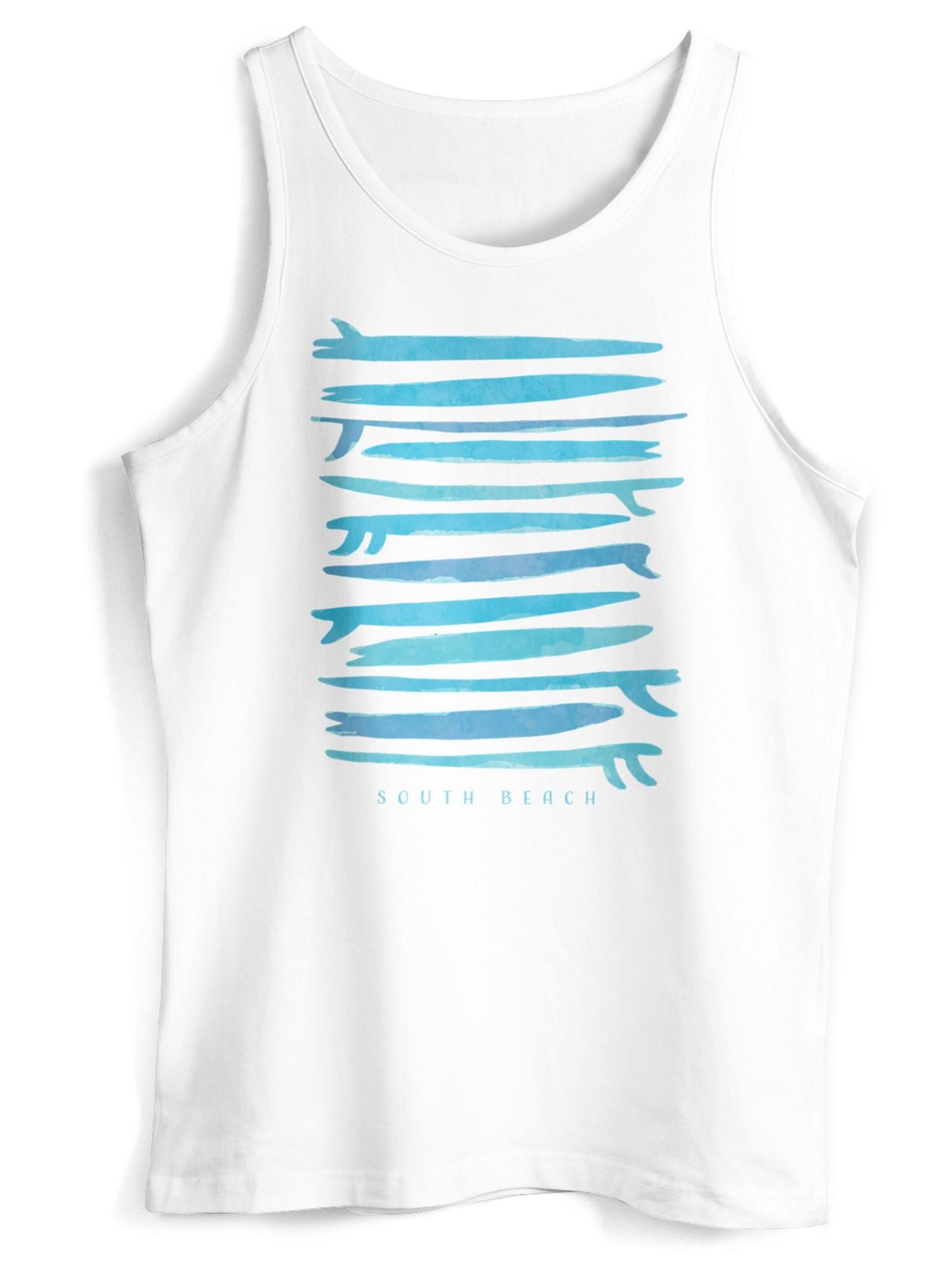 Neverless Shirt 'Surf Boards South'‌‌‌‌‌‌‌‌‌ in Weiß: Vorderseite