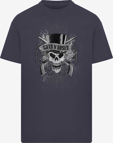 F4NT4STIC T-Shirt 'Guns 'N' Roses Skull And Pistols' in Blau: Vorderseite