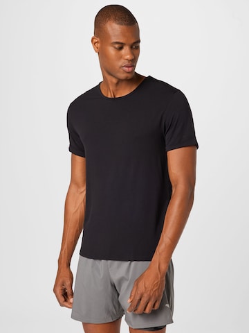 CURARE Yogawear Performance Shirt 'Flow' in Black: front