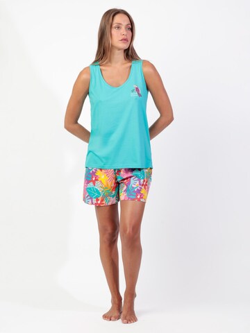 admas - Pijama de pantalón corto 'Tropical Summer' en Mezcla de colores: frente