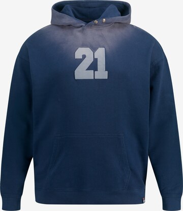 STHUGE Zip-Up Hoodie in Blue: front