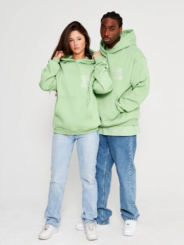 Multiply Apparel Sweatshirt 'Twentyfifteen' in Green