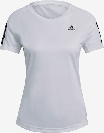 Maglia funzionale 'Own the Run' di ADIDAS SPORTSWEAR in bianco: frontale