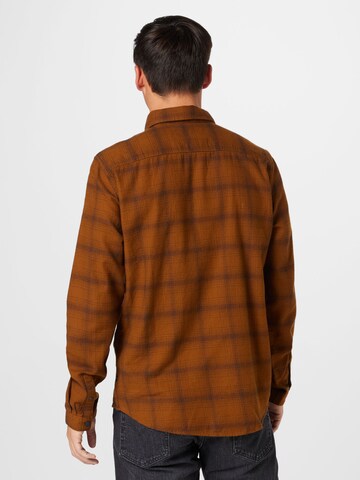 TOM TAILOR Regular fit Button Up Shirt in Brown