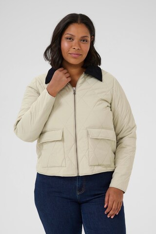 KAFFE CURVE Between-season jacket 'Nelli ' in Beige: front