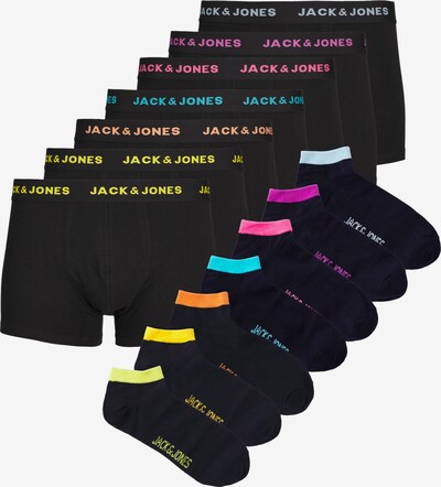 JACK & JONES Boxers 'CHRIS' em navy / laranja / rosa / preto, Vista do produto