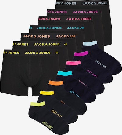 JACK & JONES Boxershorts 'CHRIS' i marinblå / orange / rosa / svart, Produktvy