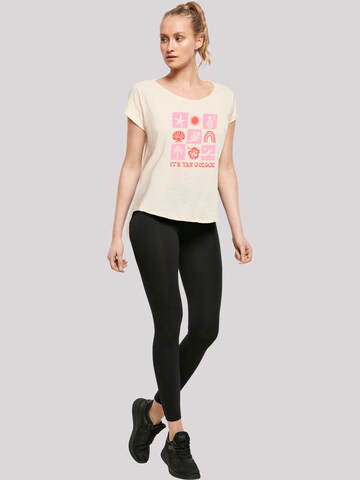 T-shirt 'Its Tan O Clock' F4NT4STIC en beige