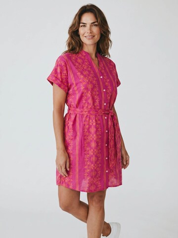 Pink Label Καλοκαιρινό φόρεμα 'BEACHWEAR EMBROIDERY ORANGE' σε κόκκινο