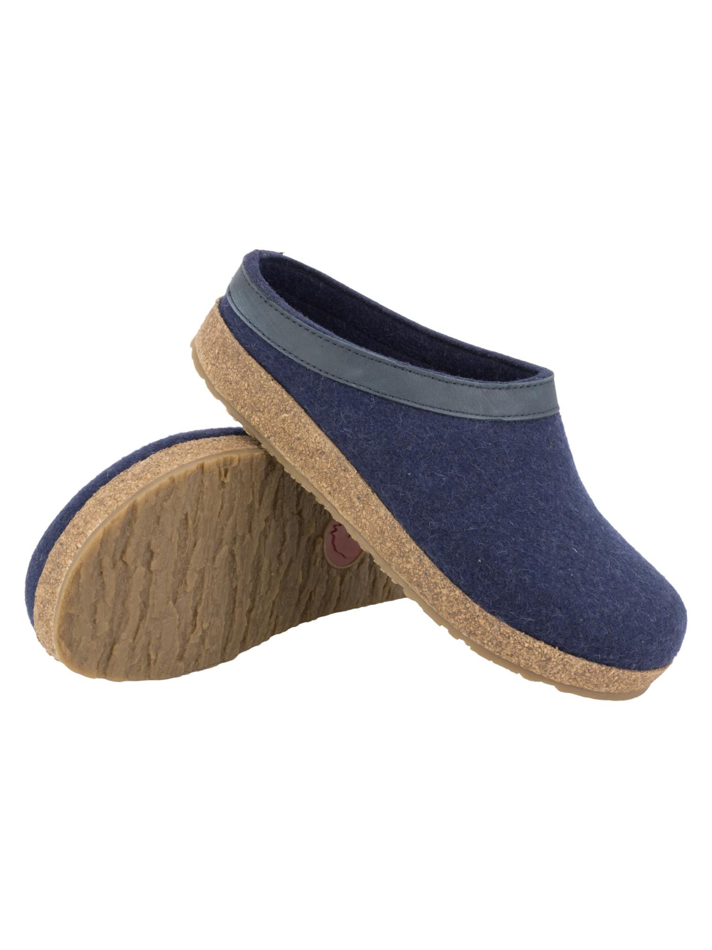 HAFLINGER Clogs 'Torben Grizzly' in Blue