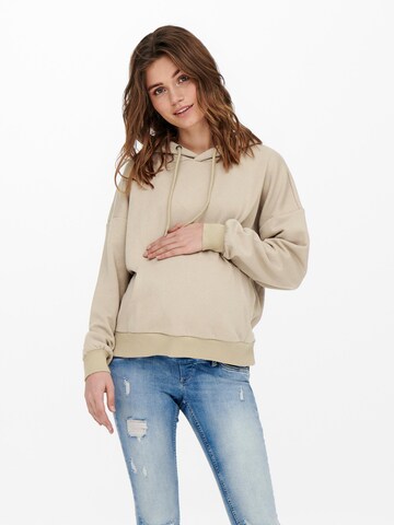 Only Maternity Sweatshirt in Beige: front