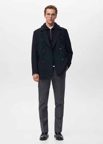 MANGO MAN Between-Seasons Coat 'Dave' in Blue