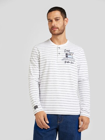 CAMP DAVID Shirt in Wit: voorkant