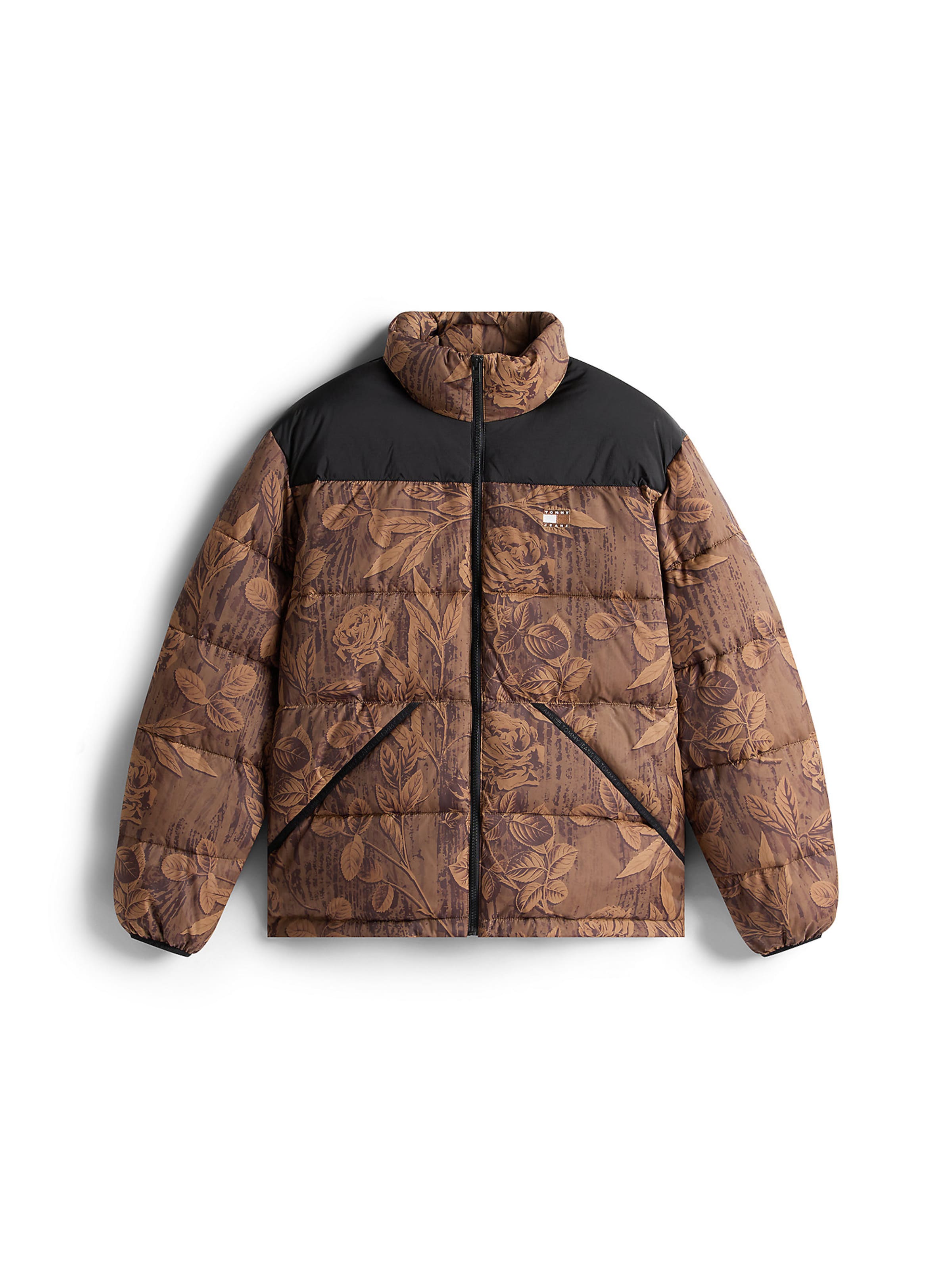 Tommy Jeans Übergangsjacke in sepia / cappuccino / schwarz, Produktansicht