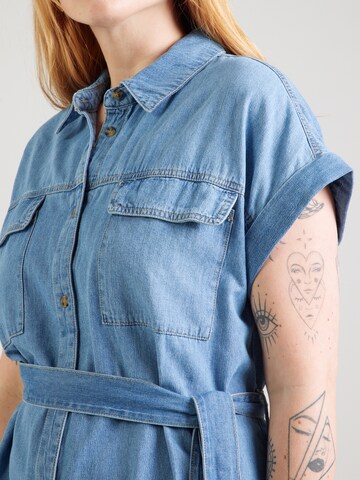 Vero Moda Curve Košilové šaty 'VMCNotus' – modrá