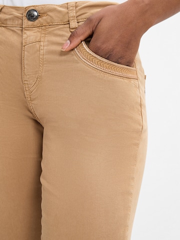 MOS MOSH Slimfit Broek in Bruin