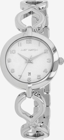 Just Watch Analoguhr in Silber: Vorderseite