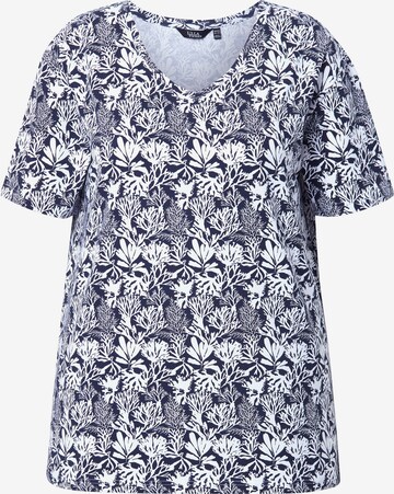 T-shirt Ulla Popken en bleu : devant