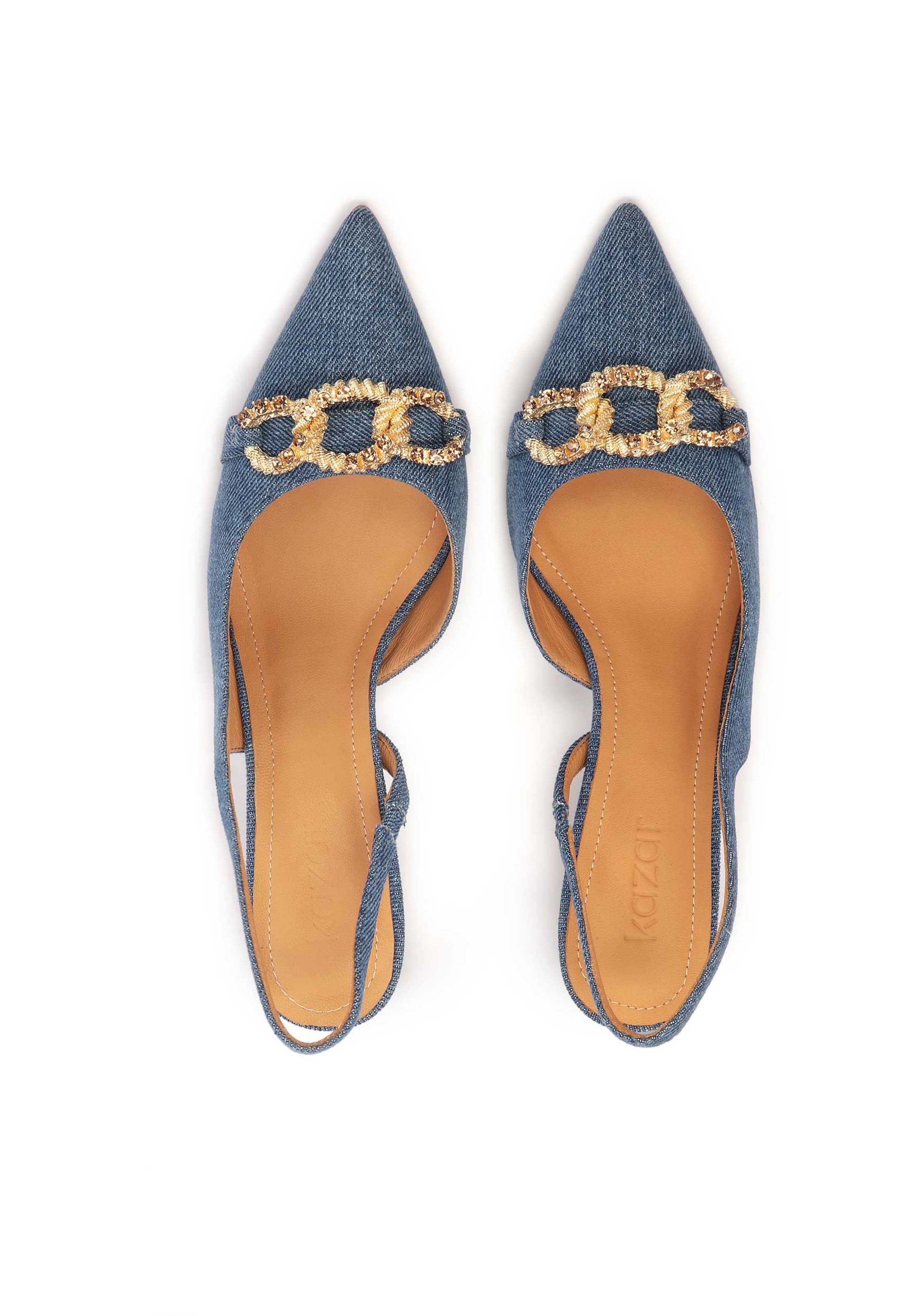 Pumps 'Basilia' de la Kazar pe albastru