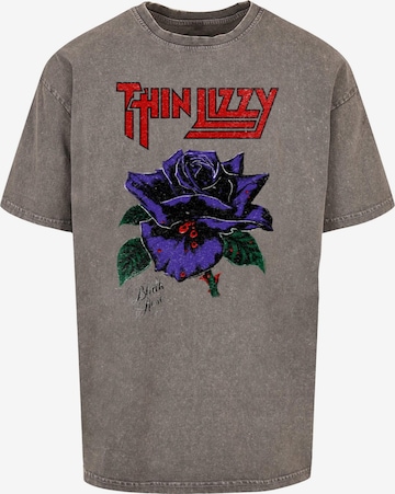 Merchcode Shirt 'Thin Lizzy - Rose Color' in Grey: front