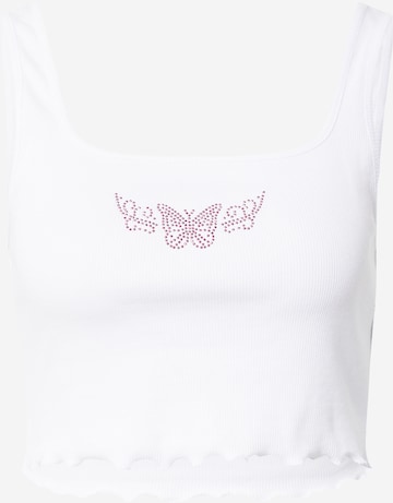 NA-KD Top in White: front