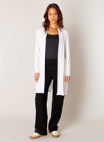 BASE LEVEL Knit Cardigan in White: front