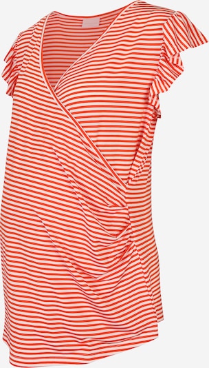 Mamalicious Curve Camiseta 'GISELE' en rojo / blanco, Vista del producto