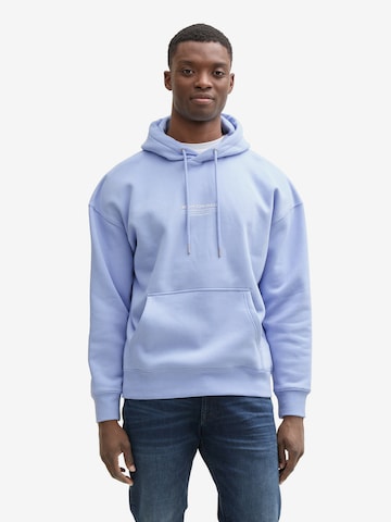 TOM TAILOR Felpa con Collo Alto, Uomo, Blu (Sky Captain Blue White Melange 19024), S TOM TAILOR Felpa con Collo Alto, Uomo, Blu (Sky Captain Blue White Melange 19024), S