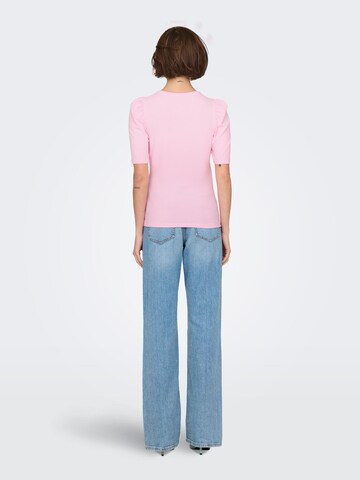 T-shirt 'ONLLive Love' ONLY en rose
