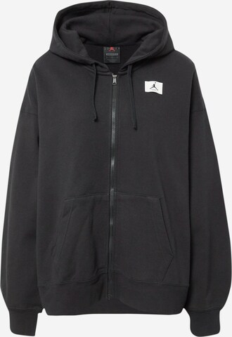 Jordan Zip-Up Hoodie in Black: front