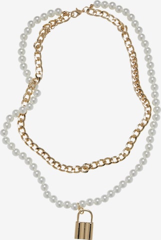 Urban Classics Ketting 'Padlock' in Goud: voorkant