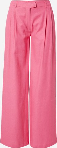 LENI KLUM x ABOUT YOU Loose fit Pleat-front trousers 'Valeria' in Pink: front